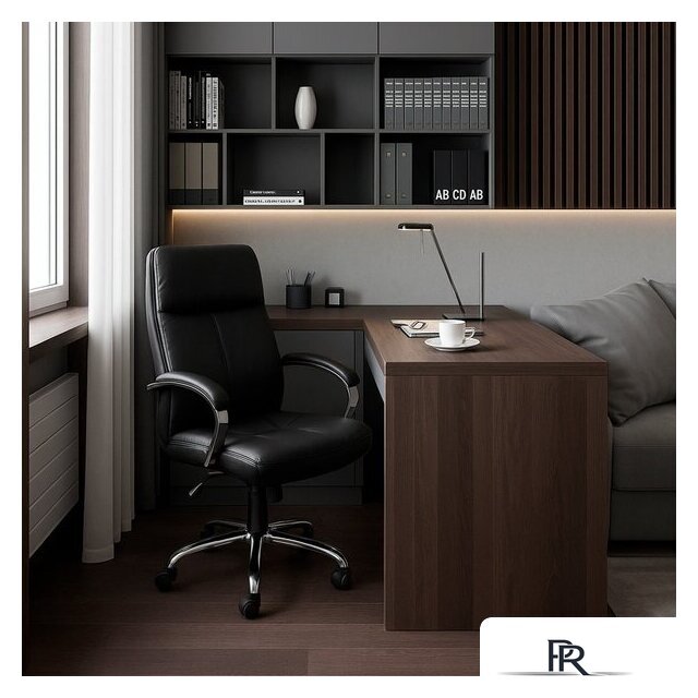 Офисное кресло AksHome Немига 1 (кожа натуральная Black/основание хром) - Изображение №16 — Интернет-магазин ПроЗаказ