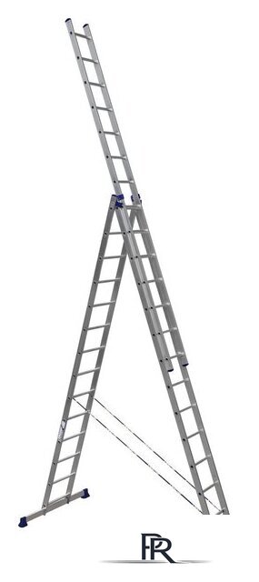 Лестница-стремянка Алюмет трехсекционная универсальная 6314 3x14 - Изображение №1 — Интернет-магазин ПроЗаказ