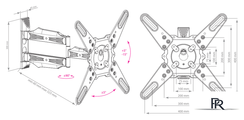 Кронштейн для телевизора Kromax ATLANTIS-40 (белый) - Изображение №4 — Интернет-магазин ПроЗаказ