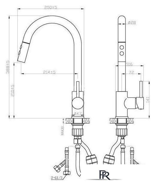 Смеситель AV Engineering AVTRO1-10698BL - Изображение №5 — Интернет-магазин ПроЗаказ