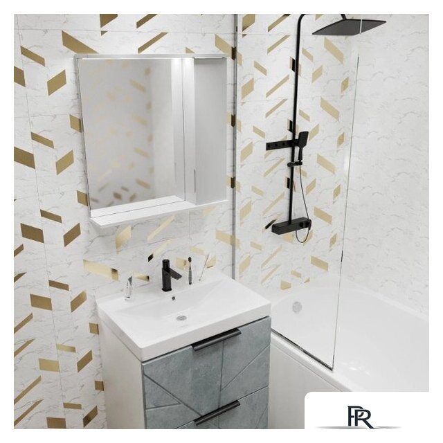  Mixline Шкаф с зеркалом для ванной Лайн 60 553011 (правый, с подсветкой) - Изображение №6 — Интернет-магазин ПроЗаказ