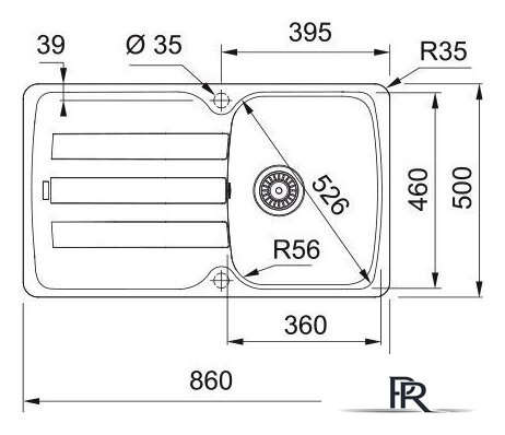 Кухонная мойка Franke Antea AZG 611-86 114.0693.551 (матовый черный) - Изображение №2 — Интернет-магазин ПроЗаказ