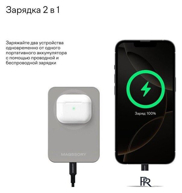 Внешний аккумулятор Magssory Pride Magnetic Power Bank 10000mAh PBN021 - Изображение №10 — Интернет-магазин ПроЗаказ
