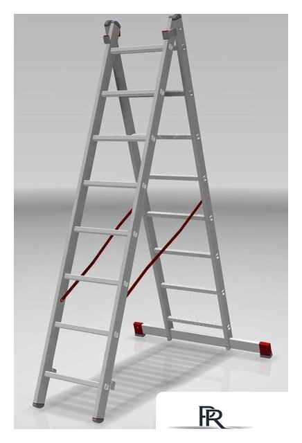 Лестница-стремянка Новая высота NV 522 двухсекционная индустриальная 2x8 ступеней - Изображение №3 — Интернет-магазин ПроЗаказ