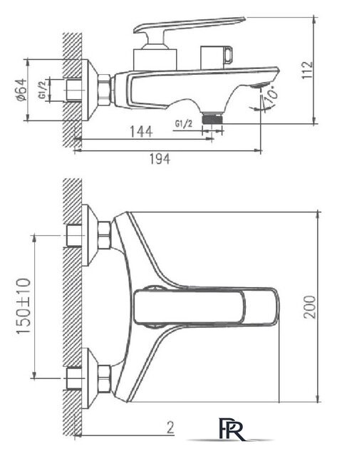 Смеситель Haiba HB60548-7 (черный) - Изображение №2 — Интернет-магазин ПроЗаказ