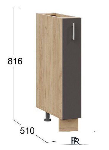Шкаф напольный Трия Габриэлла 1Н15К (дуб крафт золотой/муссон) - Изображение №3 — Интернет-магазин ПроЗаказ