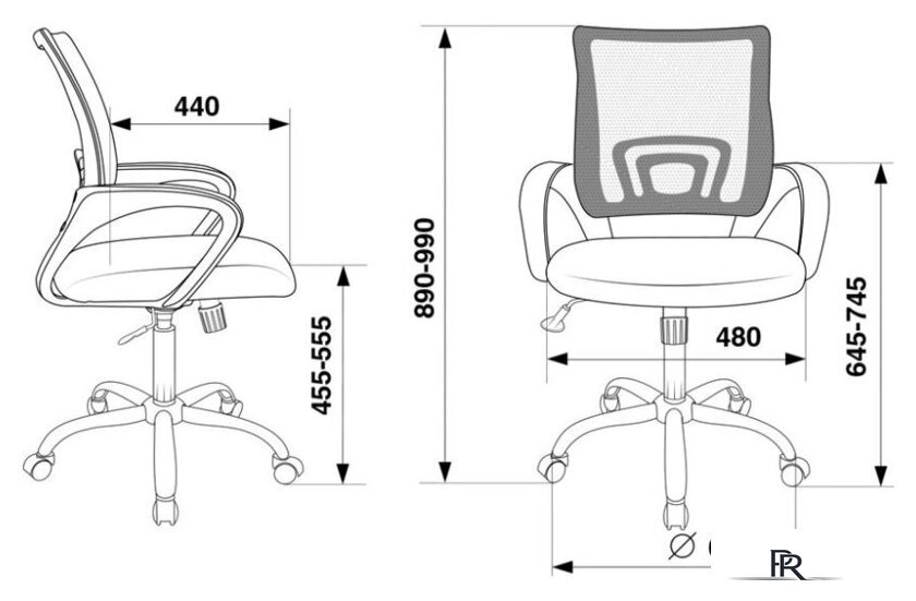 Офисное кресло Бюрократ CH-695N/SL/OR/BLACK (черный/оранжевый) - Изображение №5 — Интернет-магазин ПроЗаказ