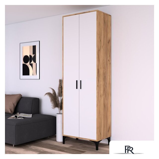 Шкаф распашной Кастанье Кантри ШК 70.2 (белый/дуб крафт) - Изображение №4 — Интернет-магазин ПроЗаказ