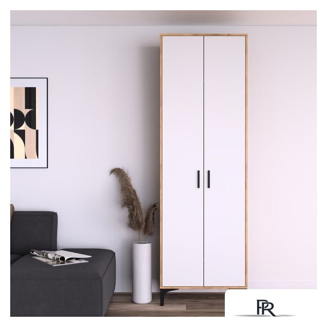 Шкаф распашной Кастанье Кантри ШК 70.2 (белый/дуб крафт) - Изображение №3 — Интернет-магазин ПроЗаказ