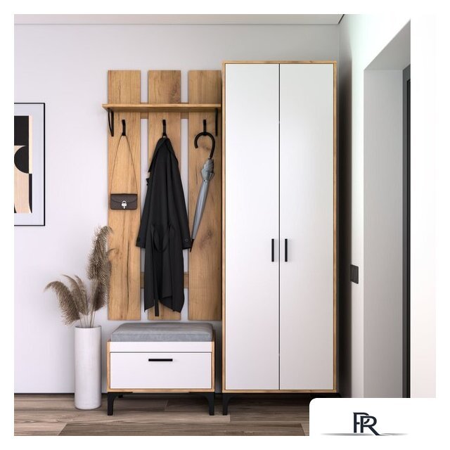 Шкаф распашной Кастанье Кантри ШК 70.2 (белый/дуб крафт) - Изображение №6 — Интернет-магазин ПроЗаказ