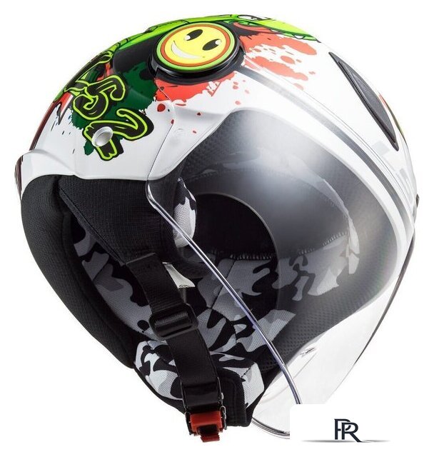 Мотошлем LS2 OF602 Funny Croco (S, белый глянцевый) - Изображение №3 — Интернет-магазин ПроЗаказ