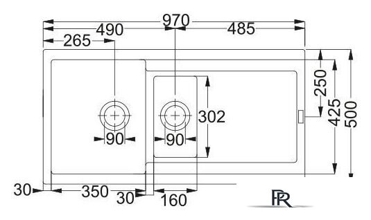 Кухонная мойка Franke Maris MRG 651-97 114.0716.348 (серый сланец) - Изображение №3 — Интернет-магазин ПроЗаказ