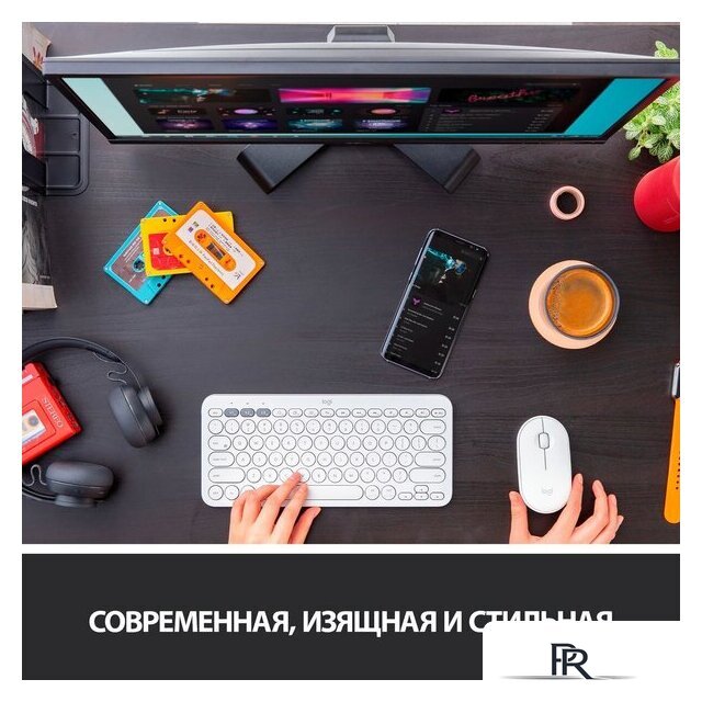 Мышь Logitech M350 Pebble (белый) - Изображение №3 — Интернет-магазин ПроЗаказ