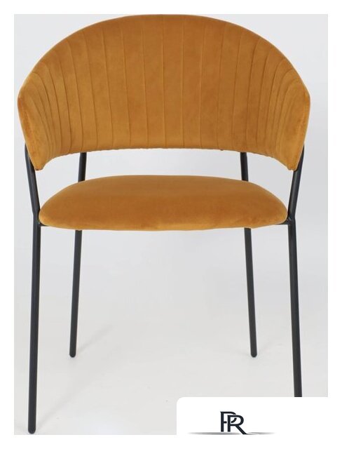 Стул с подлокотниками Алвест AV 433 (карри бархат Confetti chai tea/черный) - Изображение №6 — Интернет-магазин ПроЗаказ