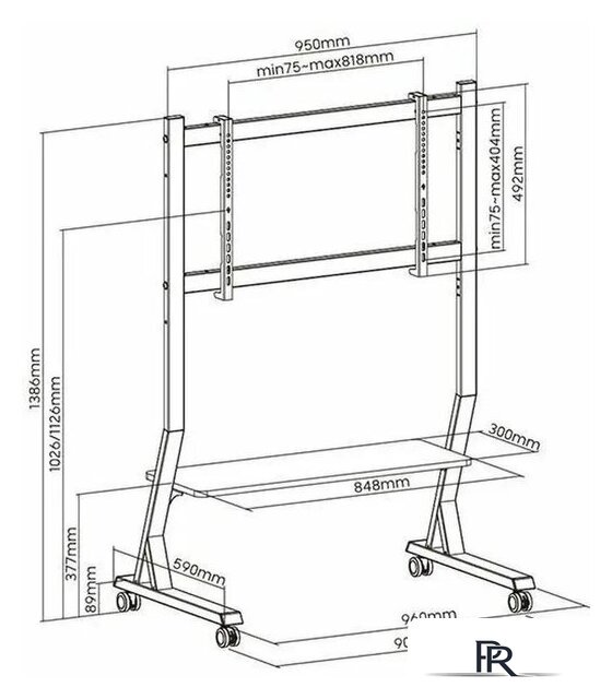 Стойка для телевизора Ultramounts UM306B - Изображение №2 — Интернет-магазин ПроЗаказ