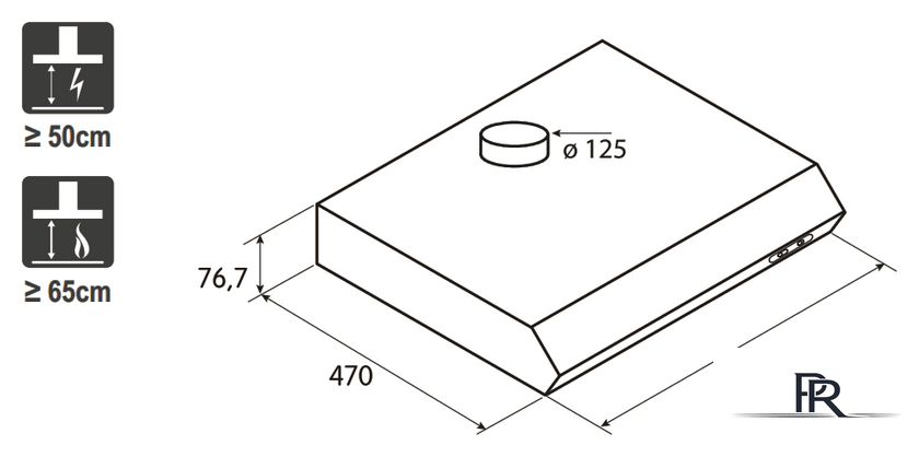Кухонная вытяжка Jetair Light WH/F/60 (PRF0094435) - Изображение №3 — Интернет-магазин ПроЗаказ