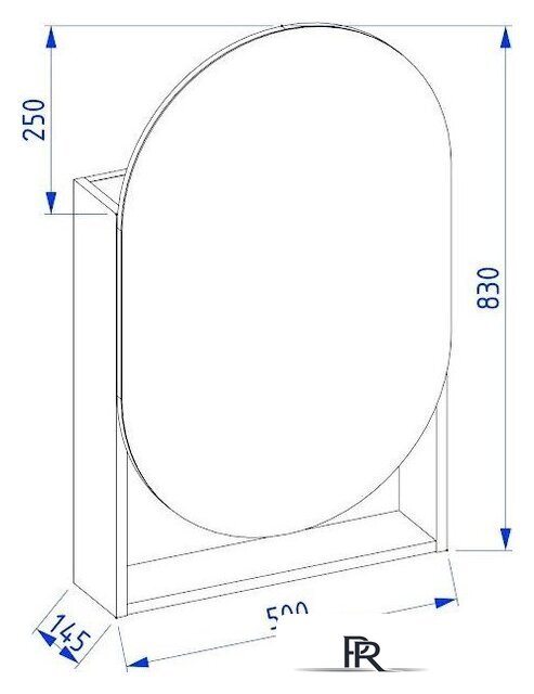  Lauter Шкаф с зеркалом Estel 50 (светло-серый полуматовый) - Изображение №6 — Интернет-магазин ПроЗаказ