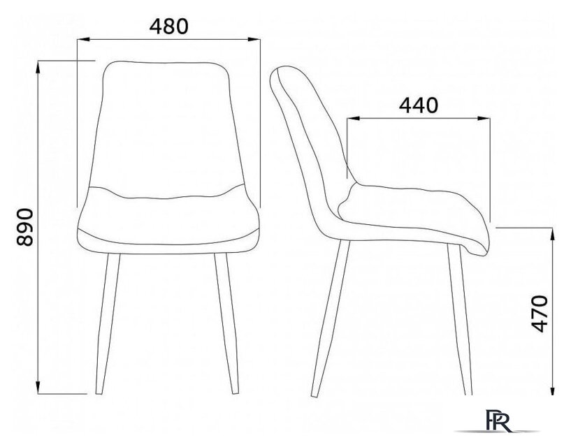 Стул AksHome Fred (темно-серый/черный) - Изображение №7 — Интернет-магазин ПроЗаказ