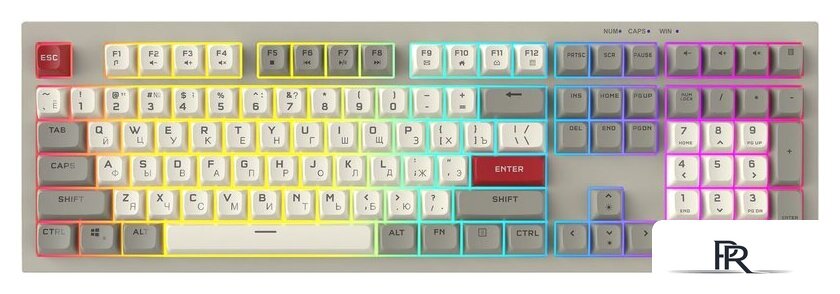 Клавиатура Ritmix RKB-508BL (серый/белый) - Изображение №2 — Интернет-магазин ПроЗаказ