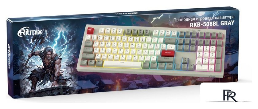 Клавиатура Ritmix RKB-508BL (серый/белый) - Изображение №4 — Интернет-магазин ПроЗаказ