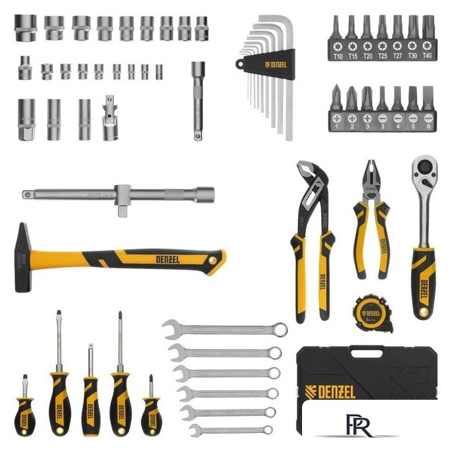Набор домашнего мастера Denzel 15801 (64 предмета) - Изображение №2 — Интернет-магазин ПроЗаказ