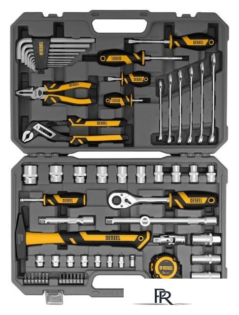 Набор домашнего мастера Denzel 15801 (64 предмета) - Изображение №3 — Интернет-магазин ПроЗаказ