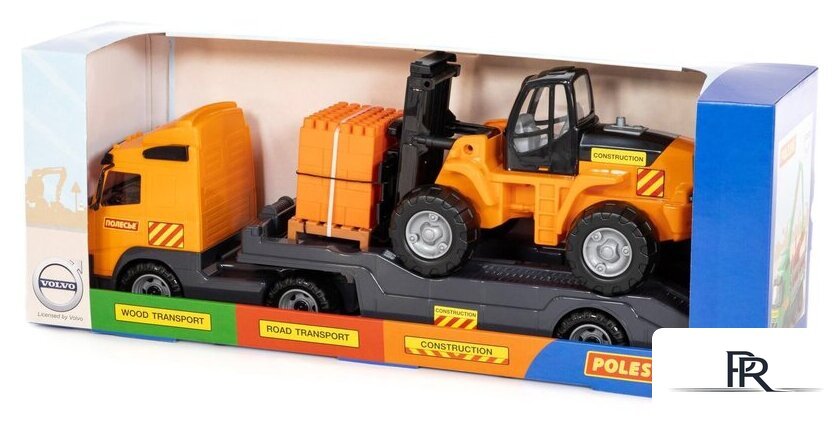 Набор Полесье Volvo автомобиль-трейлер + автокар + конструктор 30 эл. 1572 - Изображение №1 — Интернет-магазин ПроЗаказ