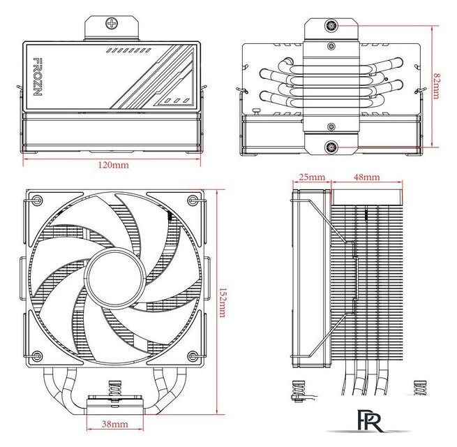Кулер для процессора ID-Cooling Frozn A410 Black - Изображение №7 — Интернет-магазин ПроЗаказ