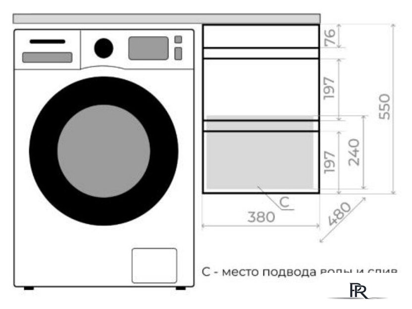  Style Line Тумба под умывальник Оптима 40 2 ящика Plus (подвесная) - Изображение №5 — Интернет-магазин ПроЗаказ