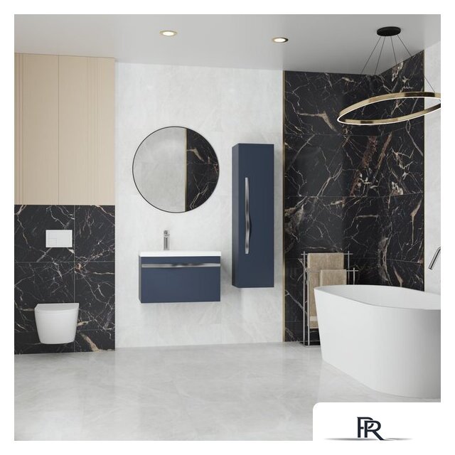  Lauter Тумба под умывальник Eva 69 (гранатовый полуматовый, ручка из матовой стали) - Изображение №3 — Интернет-магазин ПроЗаказ