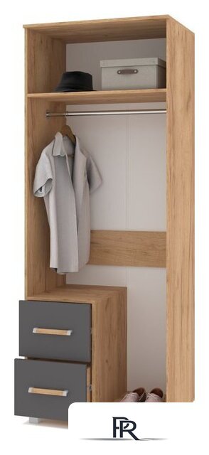 Шкаф распашной Modern Виора В24 (золотой дуб/графит) - Изображение №2 — Интернет-магазин ПроЗаказ