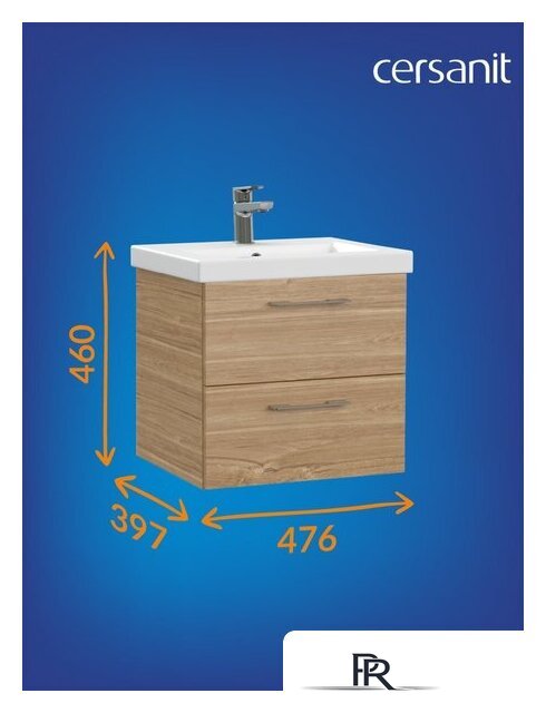  Cersanit Тумба под умывальник Lara 50 Como 50 64132 (орех) - Изображение №9 — Интернет-магазин ПроЗаказ