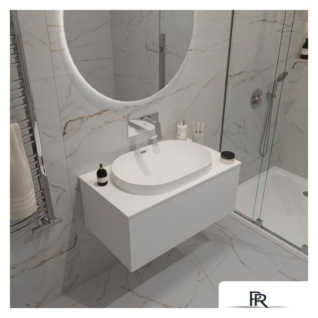  ЗОВ Тумба с умывальником Кито 100 K100LW0MWM-LDSPW6002 (белый матовый) - Изображение №1 — Интернет-магазин ПроЗаказ