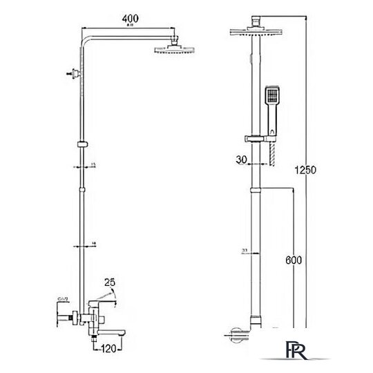 Душевая система  G.Lauf NEB16-A123 - Изображение №2 — Интернет-магазин ПроЗаказ