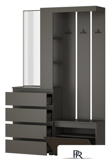 Стенка НК-Мебель Stern 72677900 (серый графит) - Изображение №2 — Интернет-магазин ПроЗаказ