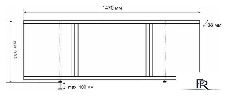 Фронтальный экран под ванну Emmy Элис Max 150 - Изображение №5 — Интернет-магазин ПроЗаказ