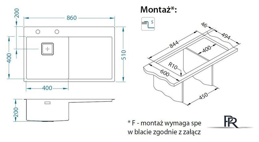 Кухонная мойка Alveus Stylux 50 F 1084293 - Изображение №2 — Интернет-магазин ПроЗаказ