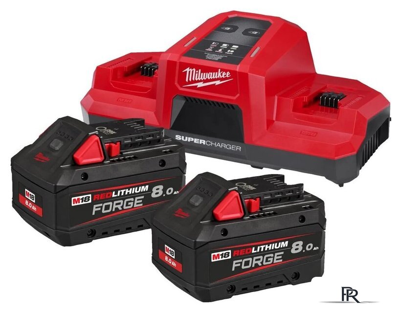 Аккумулятор с зарядным устройством Milwaukee M18 FORGENRG-802DBSC 4933498616 (18В + 18В/8 Ач) - Изображение №1 — Интернет-магазин ПроЗаказ