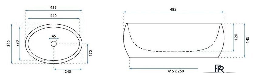Умывальник Rea Linda (лава матовый) - Изображение №5 — Интернет-магазин ПроЗаказ