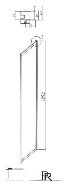 Душевая стенка Grossman Style 70x195 200.K33.05.70.21.10 (черный матовый,стекло тонированное) - Изображение №4 — Интернет-магазин ПроЗаказ
