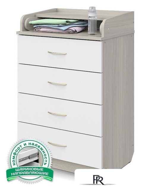 Детский комод Атон Мебель Сириус 604 ЛДСП (шимо светлый/белый) - Изображение №1 — Интернет-магазин ПроЗаказ