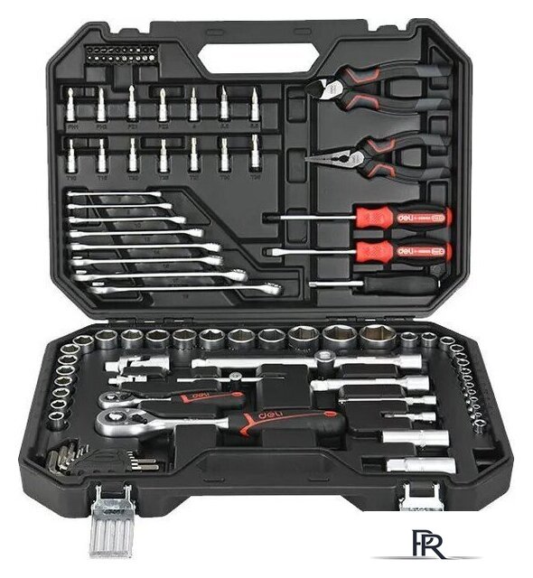 Универсальный набор инструментов Deli EDQ45100 (100 предметов) - Изображение №1 — Интернет-магазин ПроЗаказ