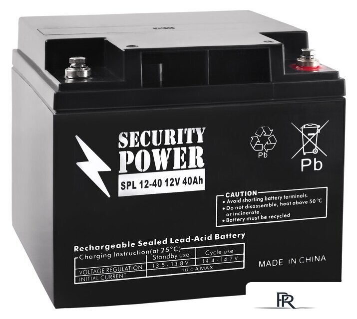 Аккумулятор для ИБП Security Power SPL 12-40 (12В/40 А·ч) - Изображение №1 — Интернет-магазин ПроЗаказ