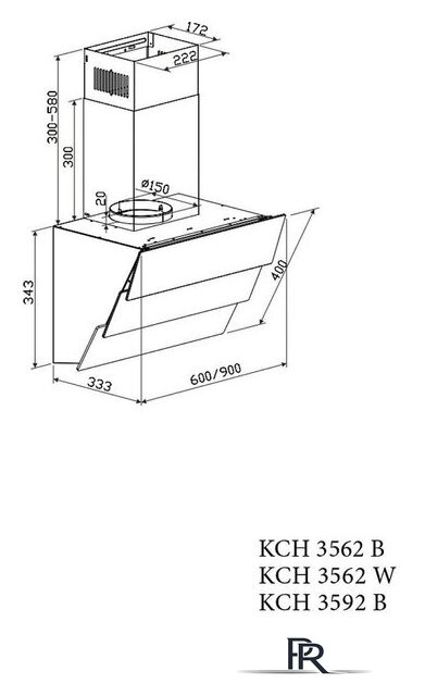 Кухонная вытяжка Kernau KCH 3562 B - Изображение №3 — Интернет-магазин ПроЗаказ