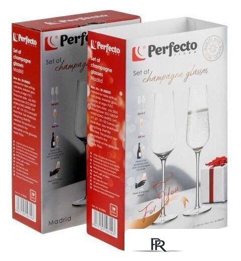 Набор бокалов для шампанского Perfecto Linea Madrid 30-288200 (2 шт) - Изображение №3 — Интернет-магазин ПроЗаказ