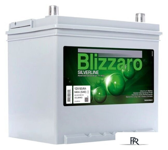 Автомобильный аккумулятор Blizzaro Silverline JIS L+ (60 А·ч) - Изображение №1 — Интернет-магазин ПроЗаказ