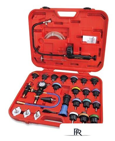 Инструмент для ремонта системы охлаждения Toptul для тестирования давления в радиаторе JGAI2801 (28 пр.) - Изображение №1 — Интернет-магазин ПроЗаказ