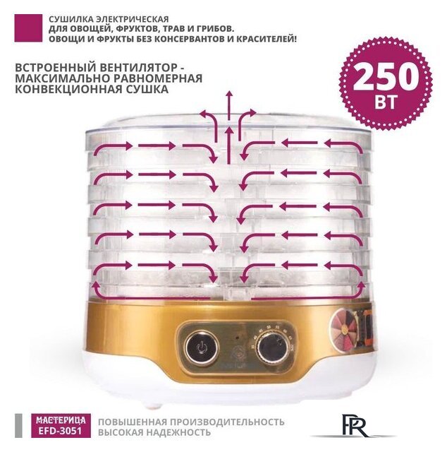 Сушилка для овощей и фруктов Мастерица EFD-3051 - Изображение №10 — Интернет-магазин ПроЗаказ