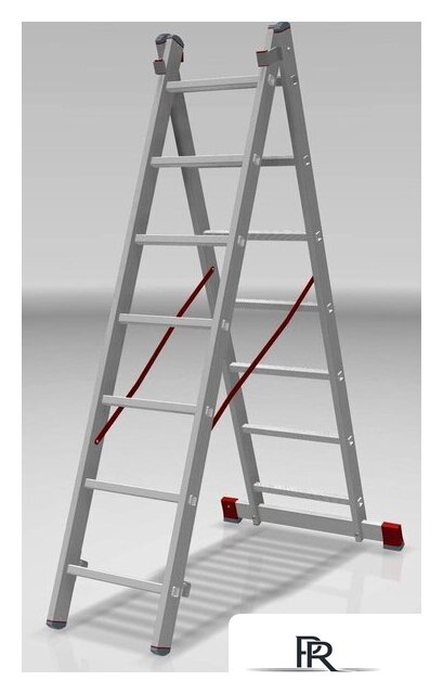 Лестница-стремянка Новая высота NV 522 двухсекционная индустриальная 2x7 ступеней - Изображение №3 — Интернет-магазин ПроЗаказ