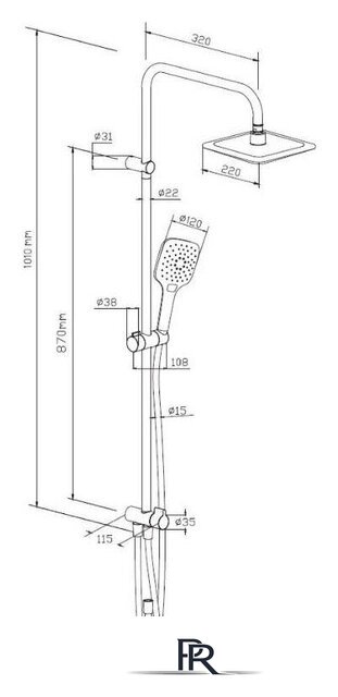 Душевая система  Damixa Eclipse 931000000 - Изображение №11 — Интернет-магазин ПроЗаказ